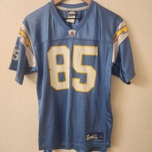 NFL Antonio Gates San Diego Chargers Powder Blue Reebok Jersey Boys Size XL